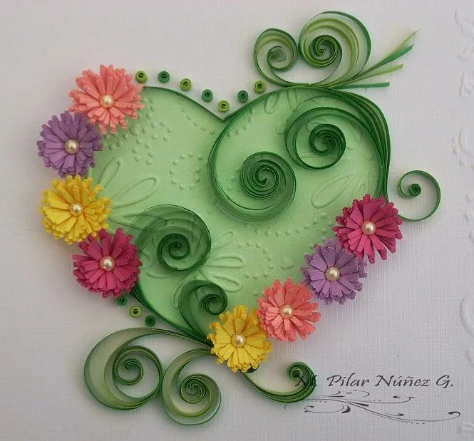 Quilling Chile ❀ Filigrana en Chile: Tutorial flores en filigrana ...