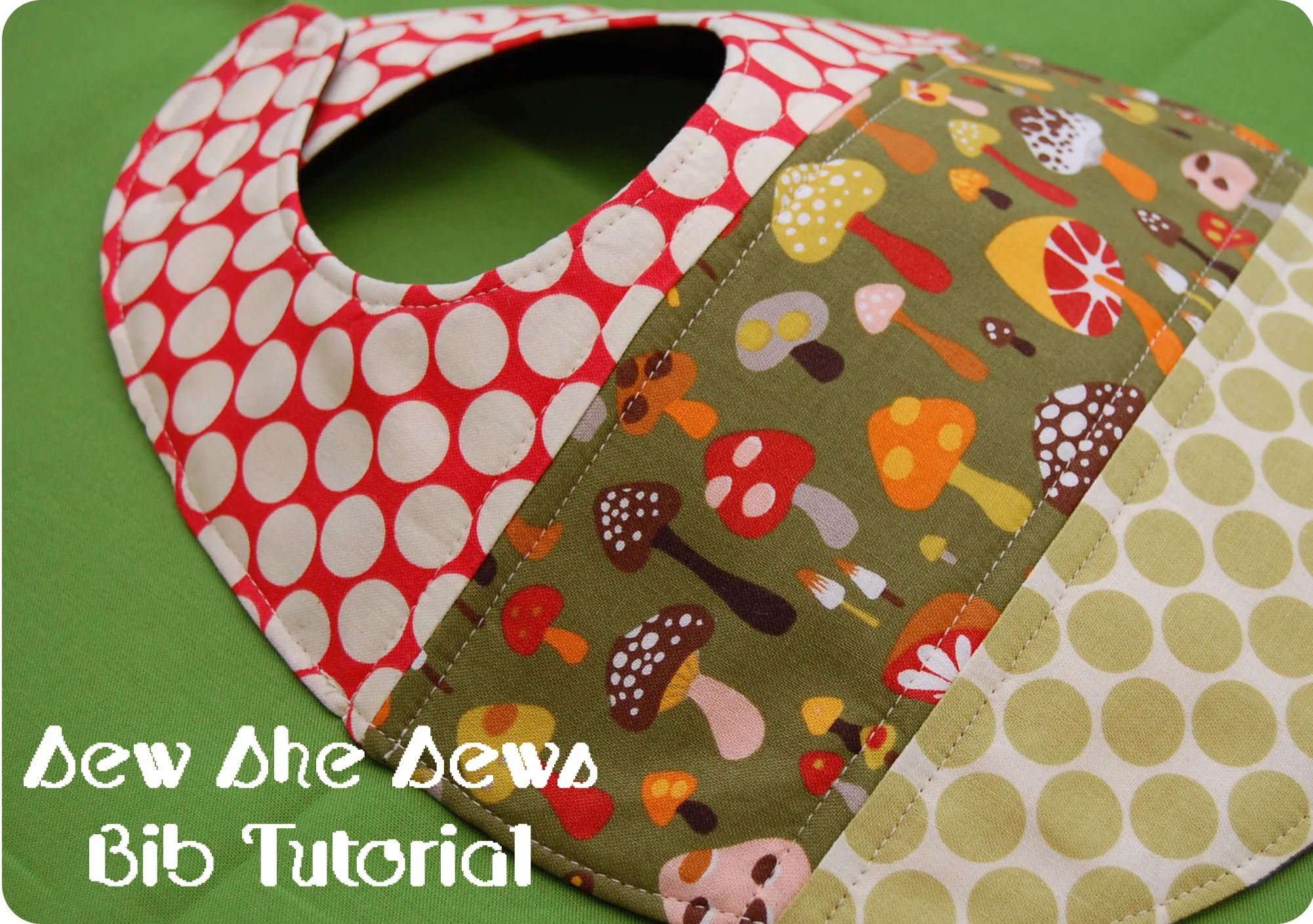 Quilted Patchwork Bib Pattern And Tutorial | Sew She Sews's
