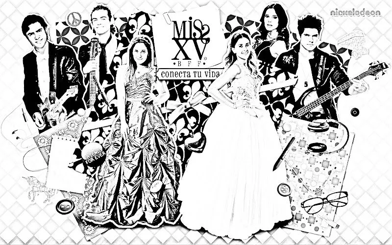 Mis quince para colorear - Imagui