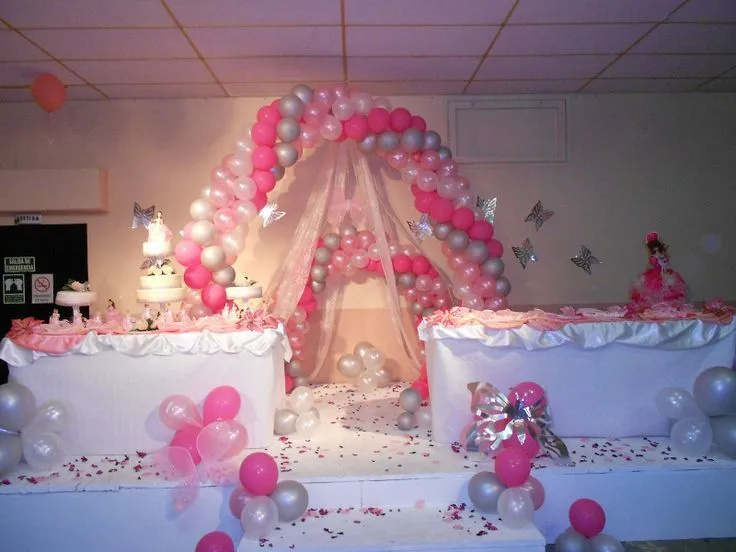 decoracion para una quinceanera | LA DECORACION CON GLOBOS FUE MI ...