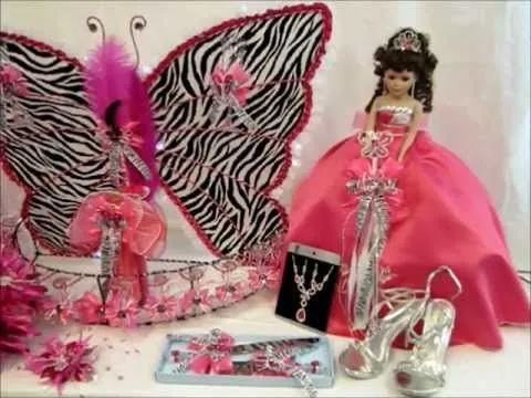 Quinceanera Centerpieces: Zebra Print and Fuchsia Butterfly www ... Quinceanera Centerpieces: Zebra Print and Fuchsia Butterfly www ...
