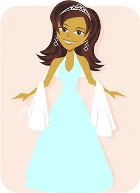 Silueta de quinceañera para invitaciones
