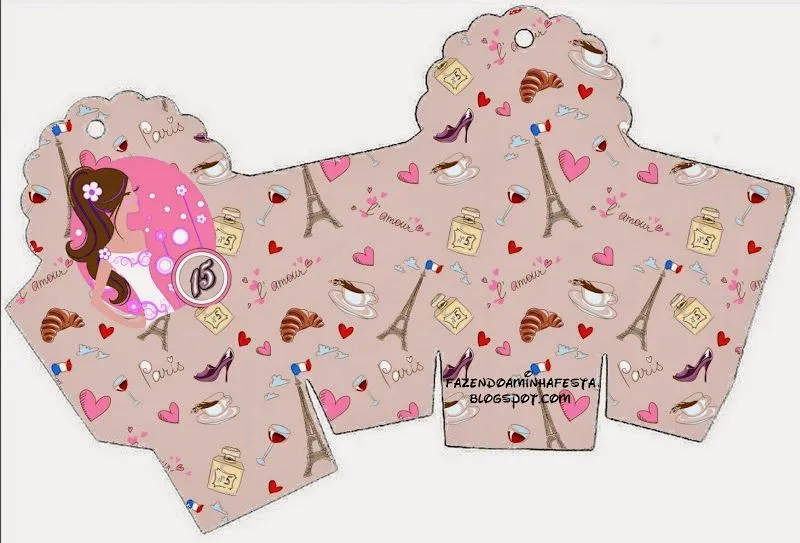 Quinceañera Morena en París: Cajas para Imprimir Gratis. | Oh My ... Quinceañera Morena en París: Cajas para Imprimir Gratis. | Oh My ...
