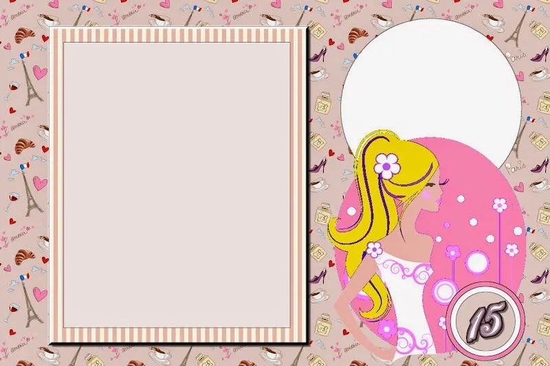Quinceañera Rubia en París: Invitaciones para Imprimir Gratis ... Quinceañera Rubia en París: Invitaciones para Imprimir Gratis ...