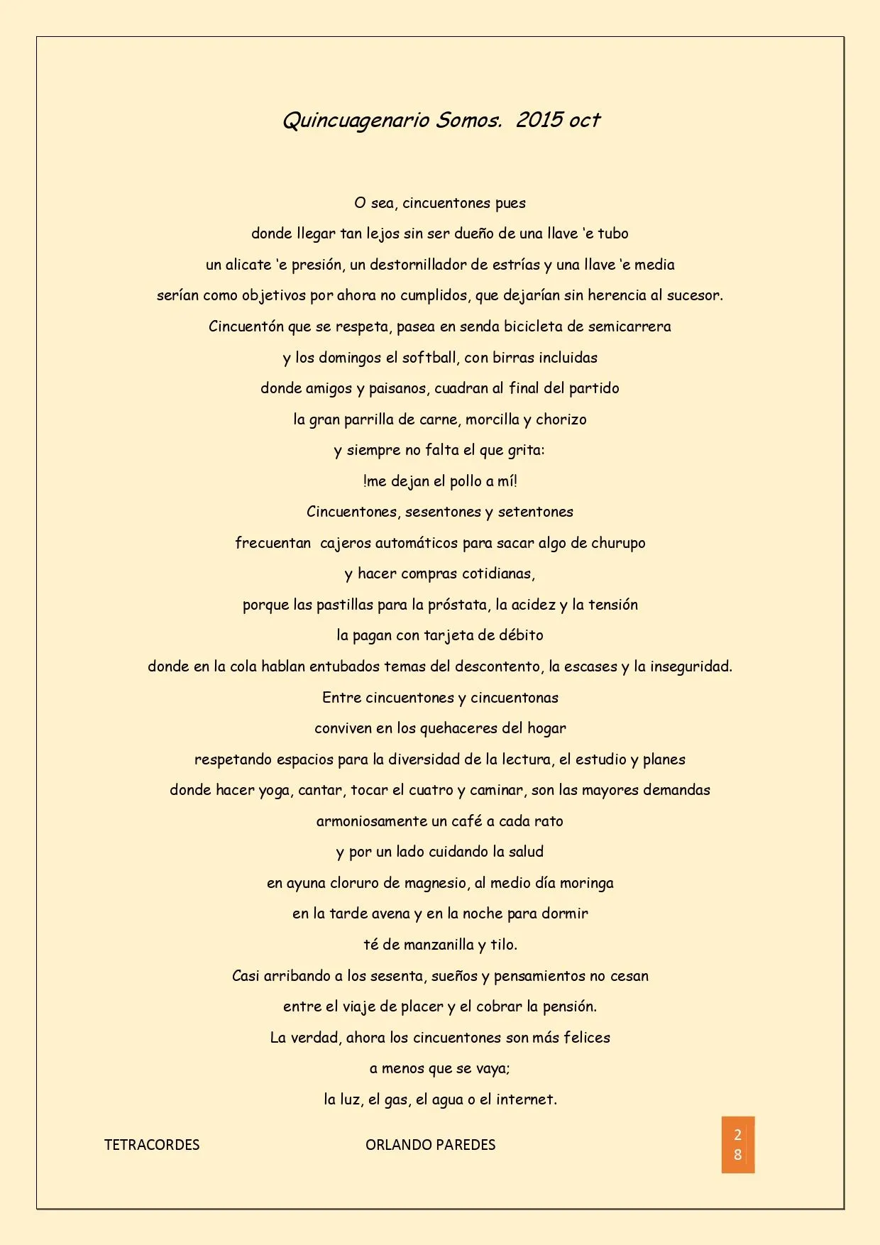 Quincuagenario somos. Un Poema — Hive