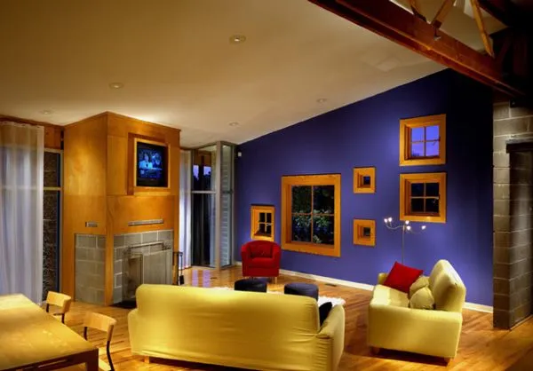 Diseño interior con una mezcla de colores