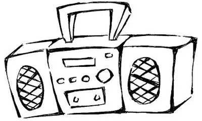 desenho de rádio para colorir radio antigo - Desenhos para ...