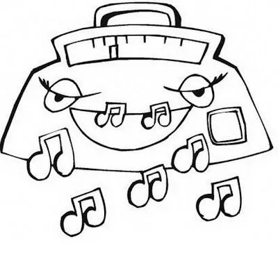COLOREA TUS DIBUJOS: Radio grabadoras para colorear y pintar
