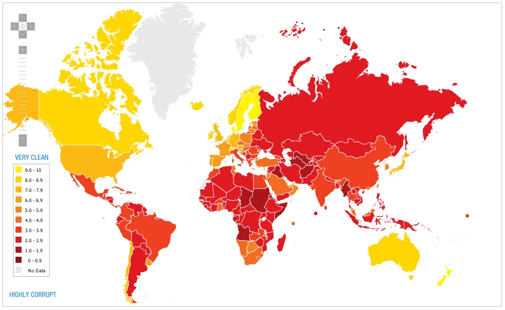 RADIO TIERRA VIVA !: MAPA DE LA CORRUPCIÓN EN EL MUNDO ¿COMO ESTA ...