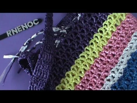 PARTE 1 BOLSA TEJIDA CON RAFIA GANCHILLO CROCHET - YouTube