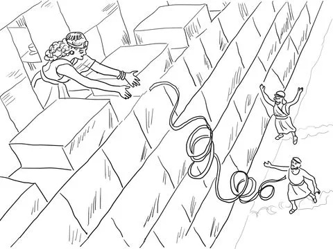 Rahab Helps the Spies coloring page | Super Coloring Rahab Helps the Spies coloring page | Super Coloring