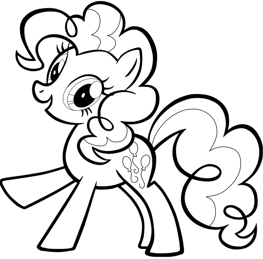 Rainbow Dash Pinkie foot Colouring Pages
