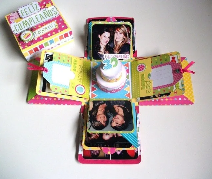 Rakel entre papel: Tutorial Caja Explosiva para "Anita y su Mundo"