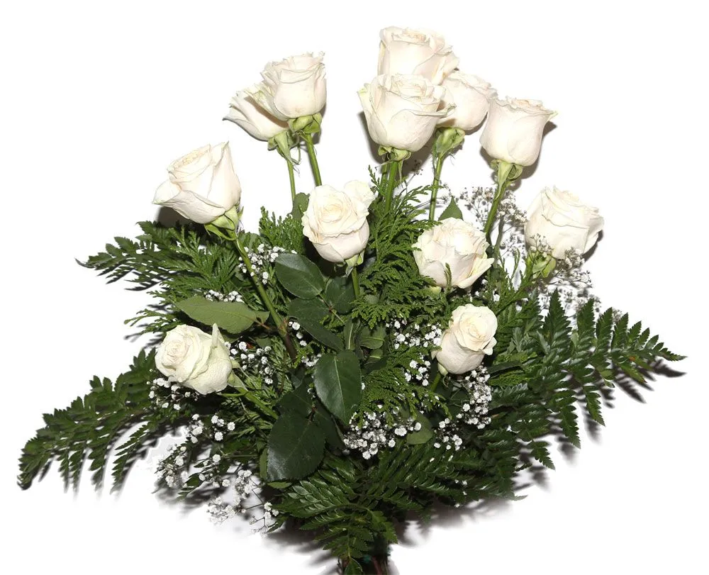 Ramo de 12 rosas blancas, Ramos, Flores naturales, Tienda online ... Ramo de 12 rosas blancas, Ramos, Flores naturales, Tienda online ...