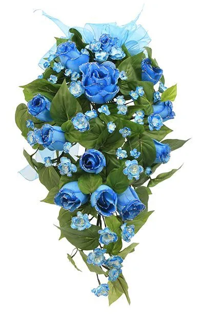 Ramo de flores azules para quinceañera. Arreglo de flores para XV ...