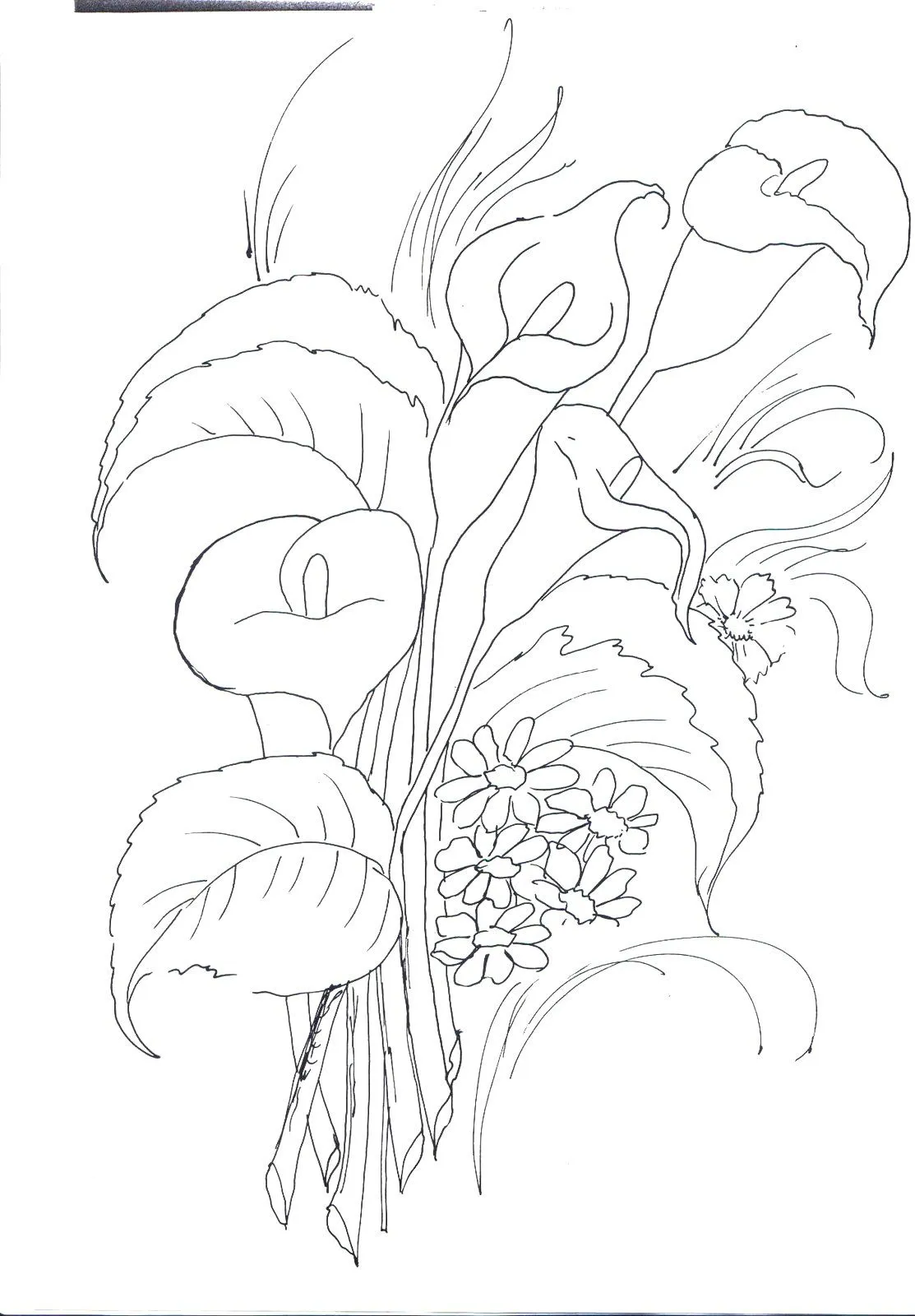 Ramo de flores para colorear - Dibujos para colorear - IMAGIXS Ramo de flores para colorear - Dibujos para colorear - IMAGIXS