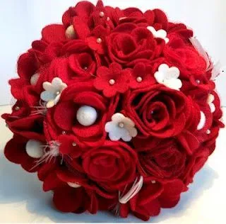 Ramo de flores goma eva - Imagui