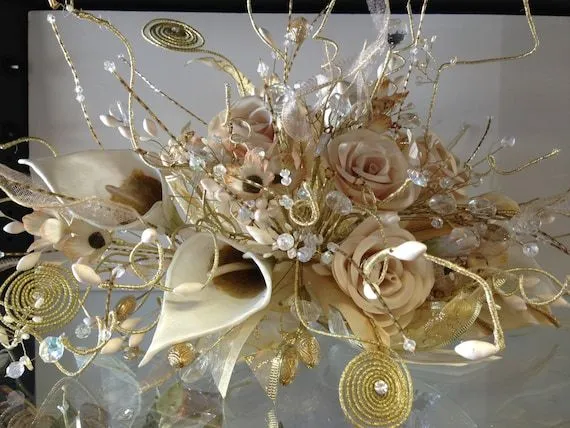Ramo para quinceañera/ wedding bouquet ivory/ by WEDDINGLASSOS Ramo para quinceañera/ wedding bouquet ivory/ by WEDDINGLASSOS