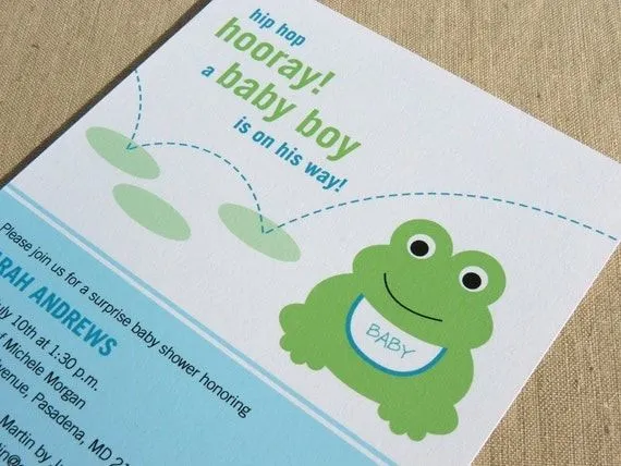 Rana bebé ducha invitación / imprimible Baby por poundcakepress