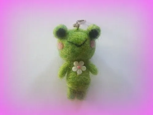 Rana de fieltro cardado needle felted - a photo on Flickriver