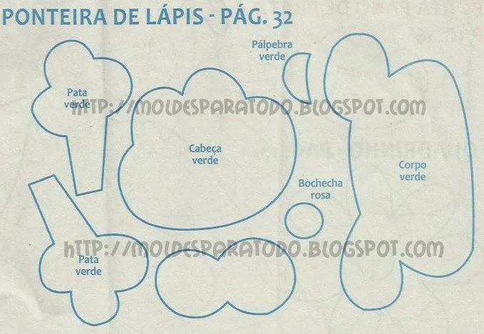 rana para lapiz molde rana | Goma Eva | Pinterest