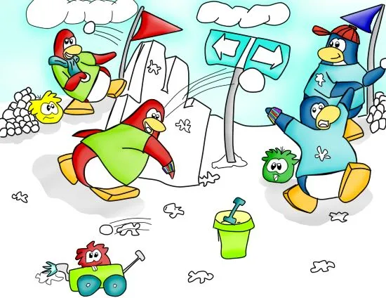 Random dibujo: Esta vez sobre Club Penguin | hatomirandom