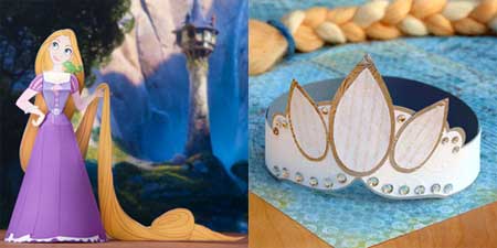 Rapunzel and Crown Papercraft - DePapercraftBlog Rapunzel and Crown Papercraft - DePapercraftBlog
