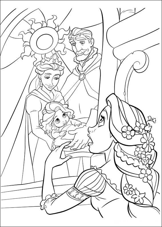 PARA COLOREAR: COLOREAR A RAPUNZEL