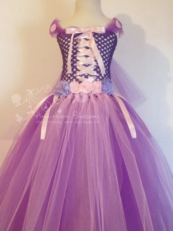 Rapunzel Costume Tutu Dress Rapunzel Full por AmericanBlossoms