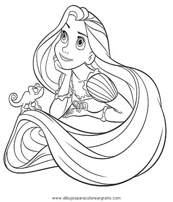 IMAGENES PARA COLOREAR RAPUNZEL ENREDADOS - Imagui
