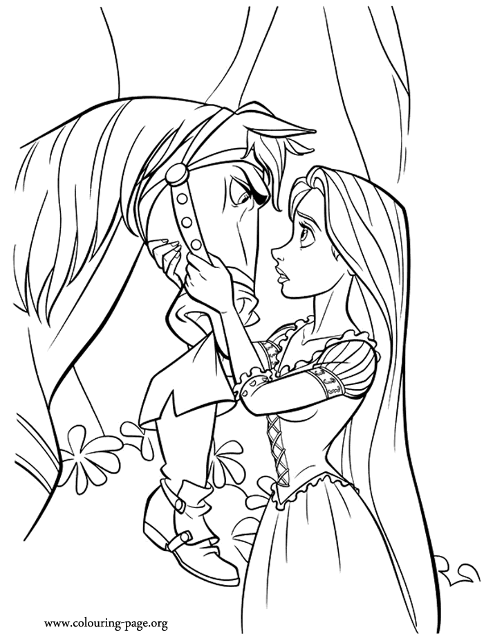 Rapunzel horse Colouring Pages