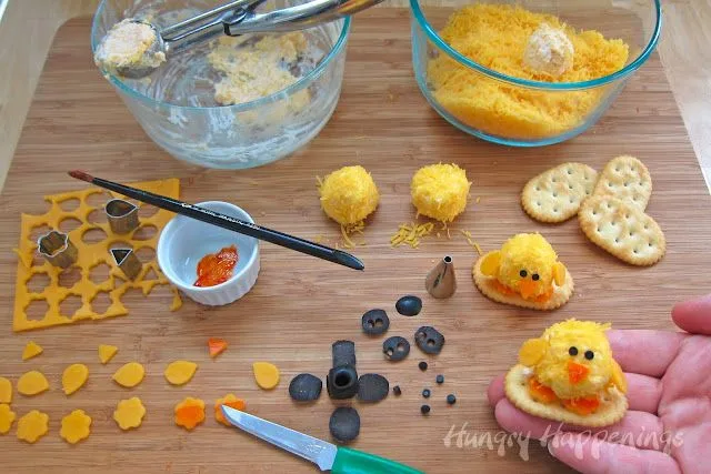 Pollitos hechos con bolitas de queso crema. Tutorial con receta ...