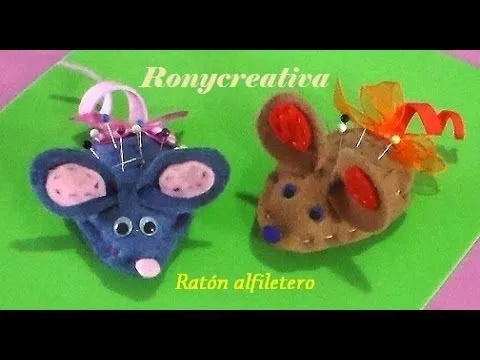 COMO HACER UN RATON ALFILETERO - tierno y util ratoncito de ...