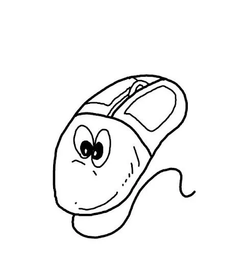 Raton ordenador para colorear - Imagui