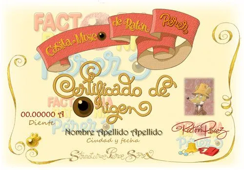 Raton perez certificado para imprimir - Imagui