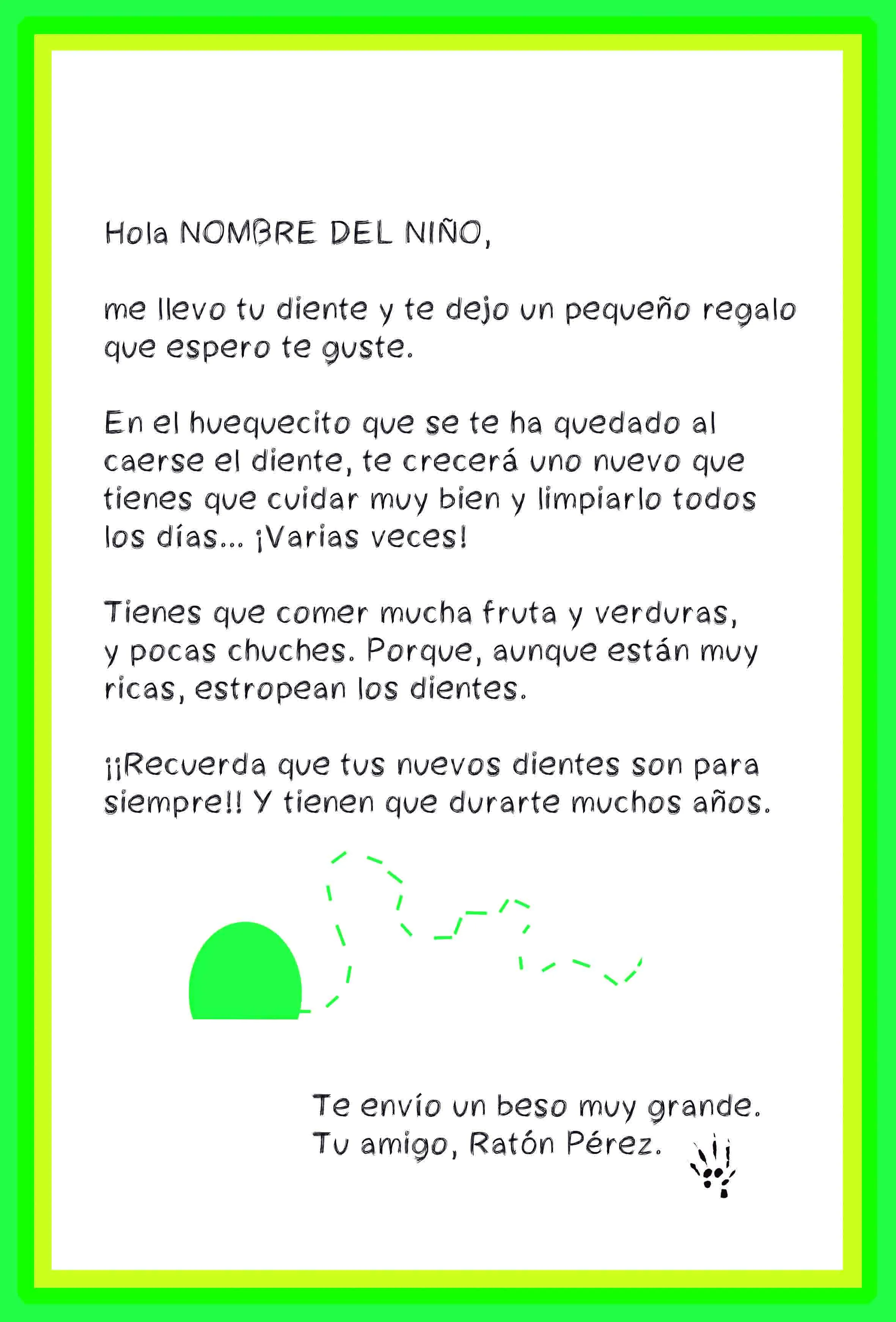 Carta raton perez para imprimir - Imagui