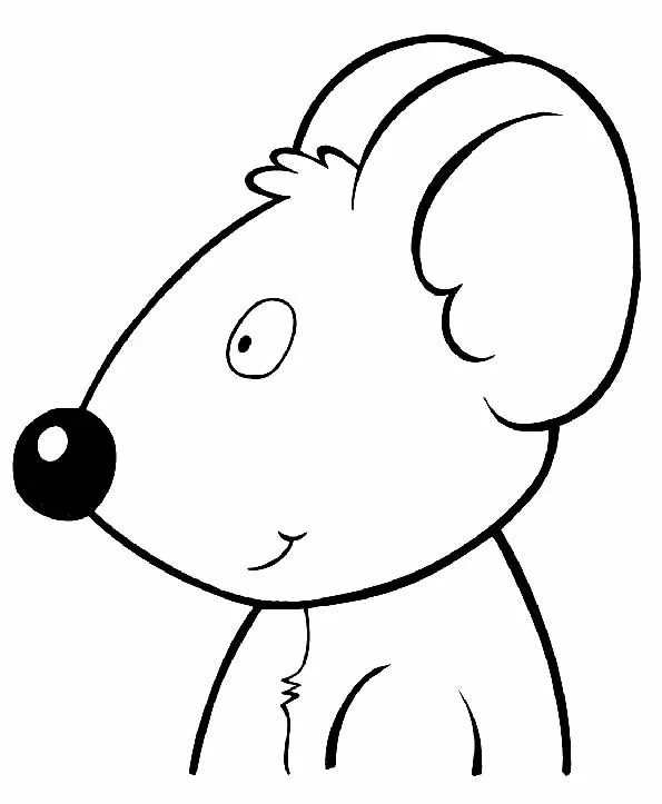 Ratoncito observador para colorear. Teby y Tib - Portal Infantil