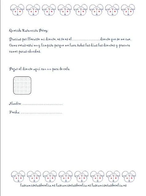 Carta para el Ratoncito Pérez | menudouniverso | EL RATÓNCITO ...
