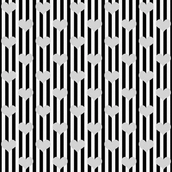 Rayas y corazones blanco y negro fondo de tela con textura — Foto ... Rayas y corazones blanco y negro fondo de tela con textura — Foto ...