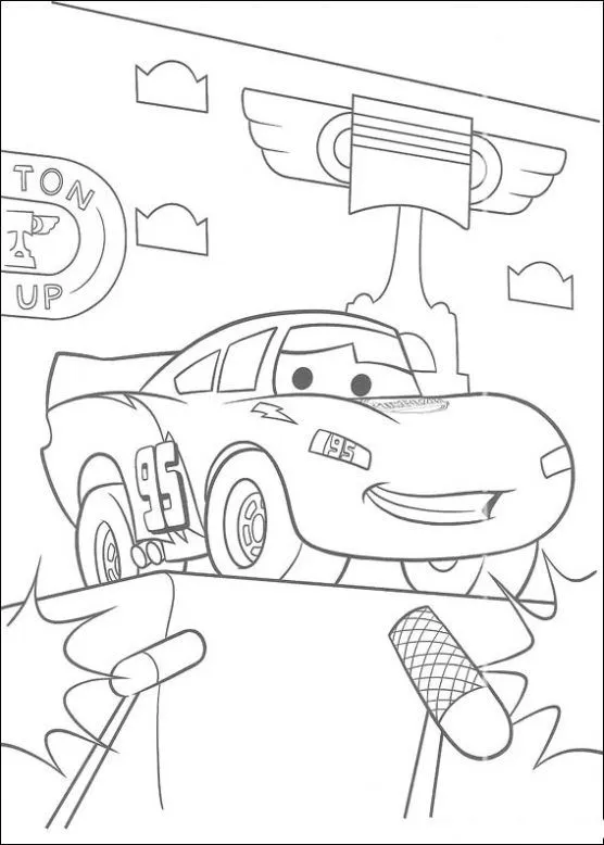 Dibujo de Rayo McQueen. Dibujo para colorear de Rayo McQueen ... Dibujo de Rayo McQueen. Dibujo para colorear de Rayo McQueen ...