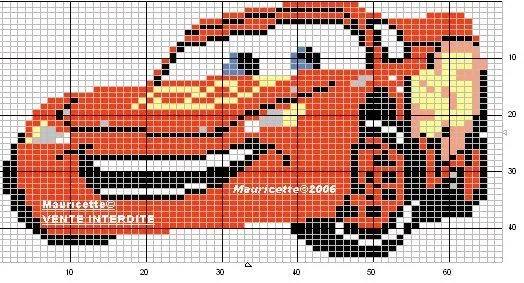 RAYO MCQUEEN | Punto Cruz | Pinterest