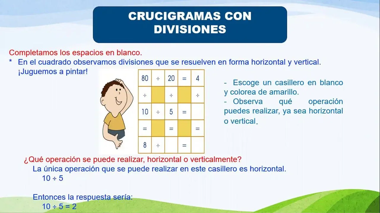 RAZ MATEMÁTICA - CRUCIGRAMA CON DIVISIONES - YouTube RAZ MATEMÁTICA - CRUCIGRAMA CON DIVISIONES - YouTube