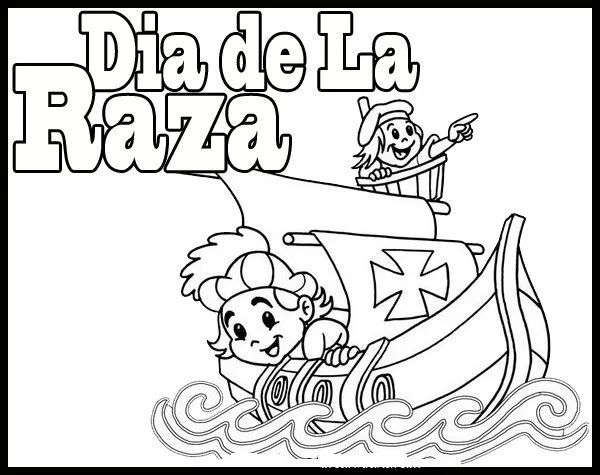 Día de la Raza. Imágenes para colorear | Imágenes Totales