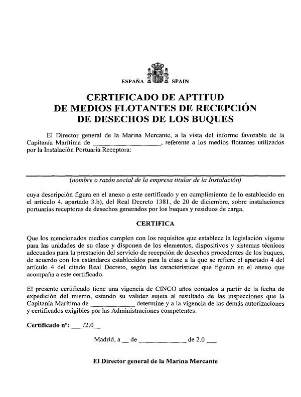 Real Decreto 1381/2002, de 20 de diciembre, sobre instalaciones ...