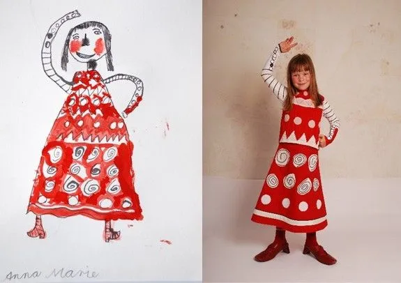 Hacen realidad los vestidos diseñados por niñas de 7 años ...