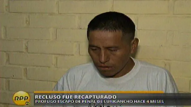 Recapturan a preso que fugó del penal de Lurigancho en jabas de ... Recapturan a preso que fugó del penal de Lurigancho en jabas de ...