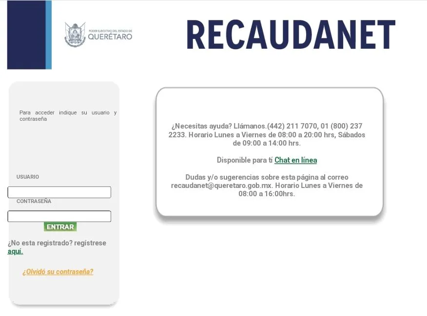 ▷Recaudanet Querétaro: Pago de Trámites, Tenencia y Adeudos