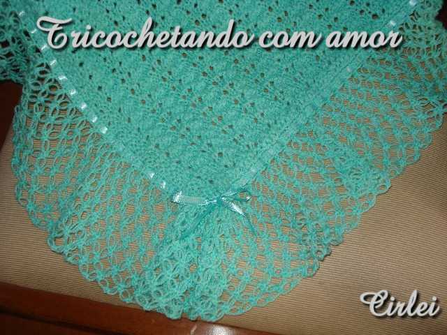 Receita de Tricô: Manta em trico para bebe