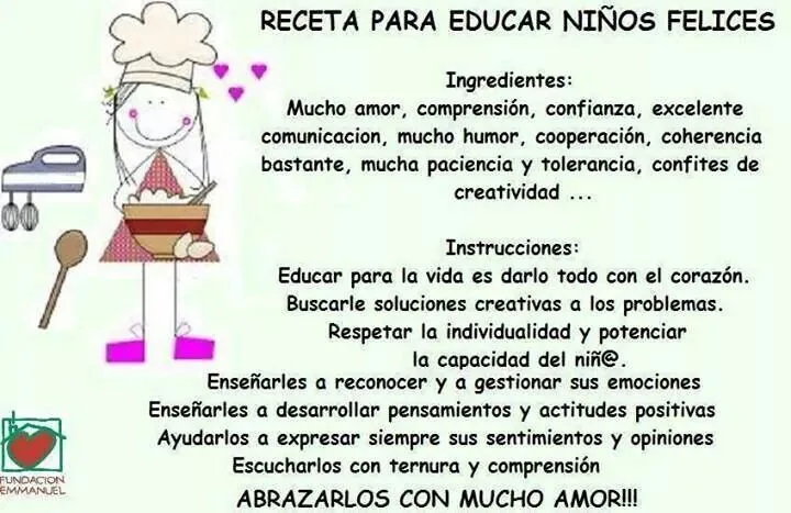 Receta para educar niños felices | ● Familia ● | Pinterest