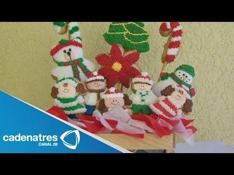 Receta de paletas de bombón navideñas. Paletas navideñas / Paletas ...